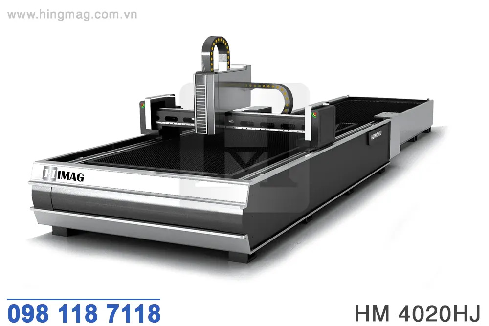 Máy cắt laser CNC cắt tấm 4000x2000mm hai bàn 3000W | HIMAG