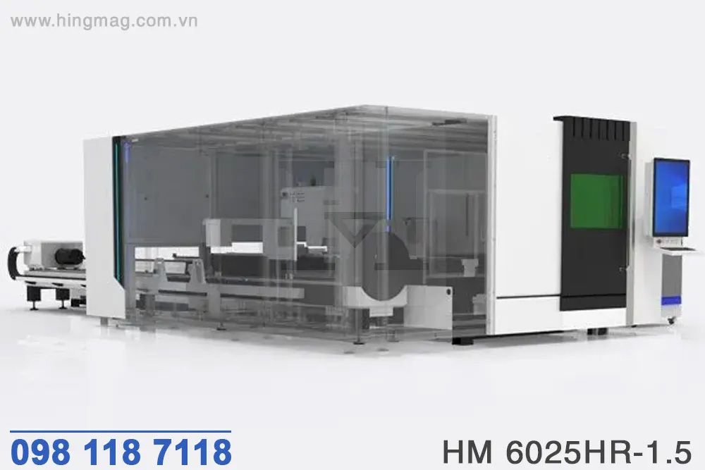 Máy fiber laser CNC cắt tấm ống hộp tải nặng 1500W | HIMAG