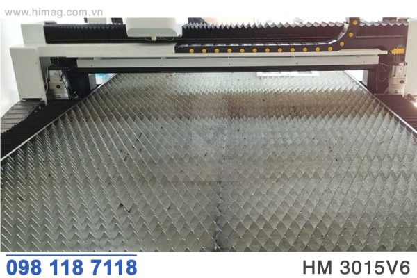 Bàn làm việc máy laser fiber cnc cắt tấm 6000W | HIMAG