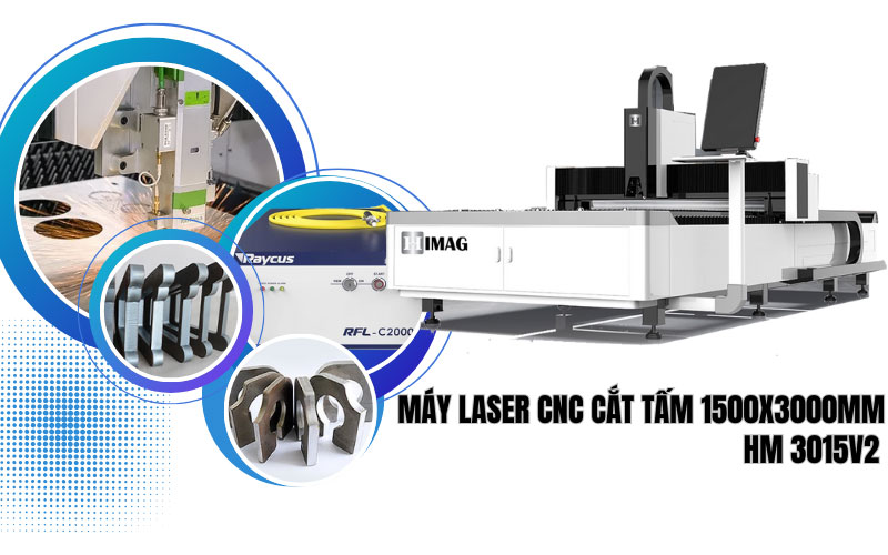 Máy laser CNC cắt tấm 1500x3000mm 2000W | HIMAG