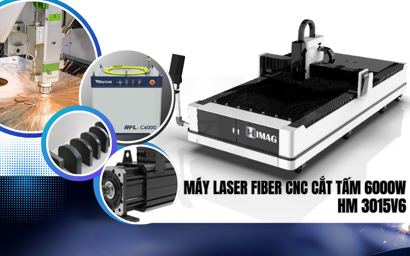 Máy laser fiber cnc cắt tấm 6000W | HIMAG