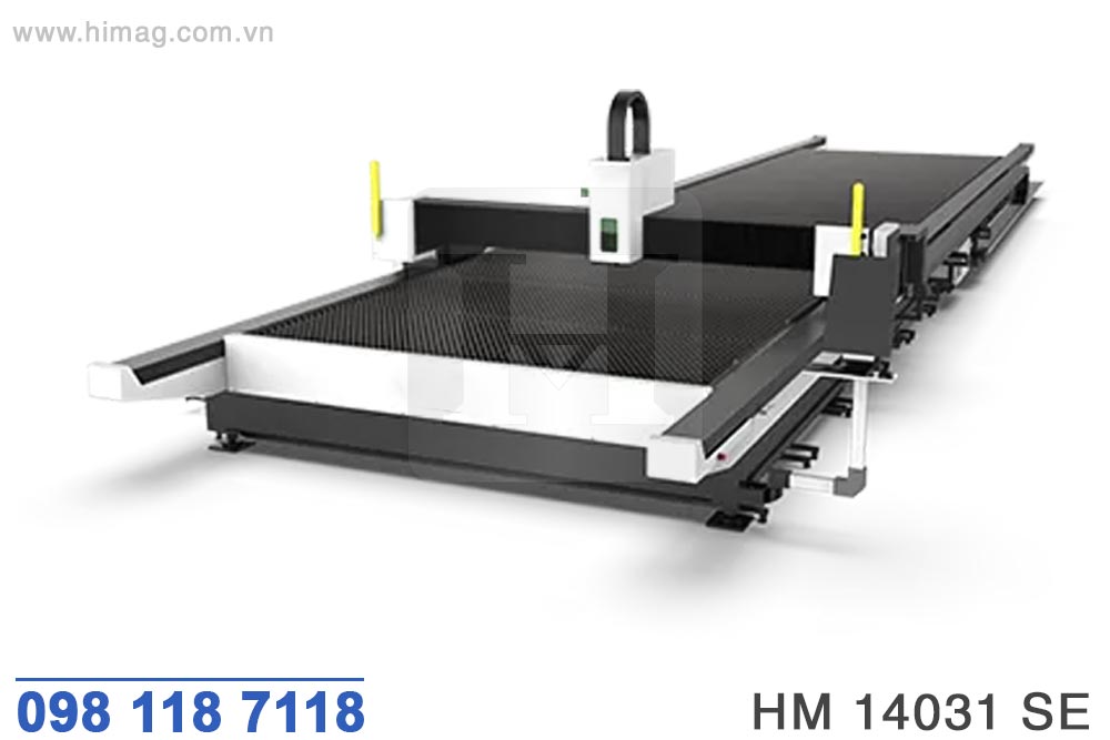 Máy laser fiber cnc khổ lớn cắt tấm 3100x14000mm | HIMAG