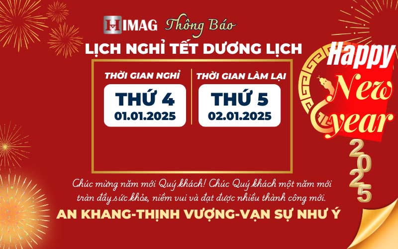 Himag thông báo lịch nghỉ tết dương lịch 2025 | Himag