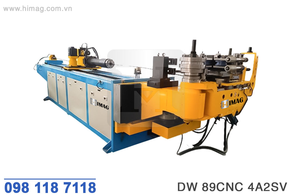Máy uốn ống CNC 4 trục đường kính 89mm trục đẩy V | Himag