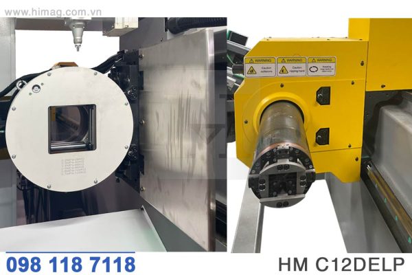 Bộ kẹp phôi máy cắt ống laser cnc 2000W đưa phôi tự động | Himag