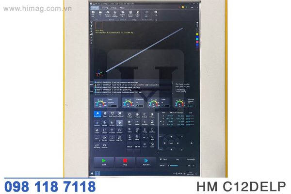 Màn hình điều khiển máy cắt ống laser CNC 2000W đưa phôi tự động | Himag