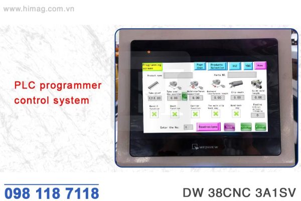 Màn hình điều khiển máy uốn ống 3 trục 1 tầng làm việc trục đẩy V | Himag