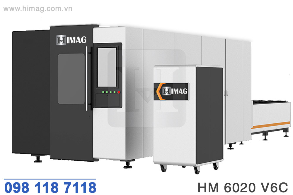 Máy cắt laser CNC tải nặng 6000w bàn đôi | Himag