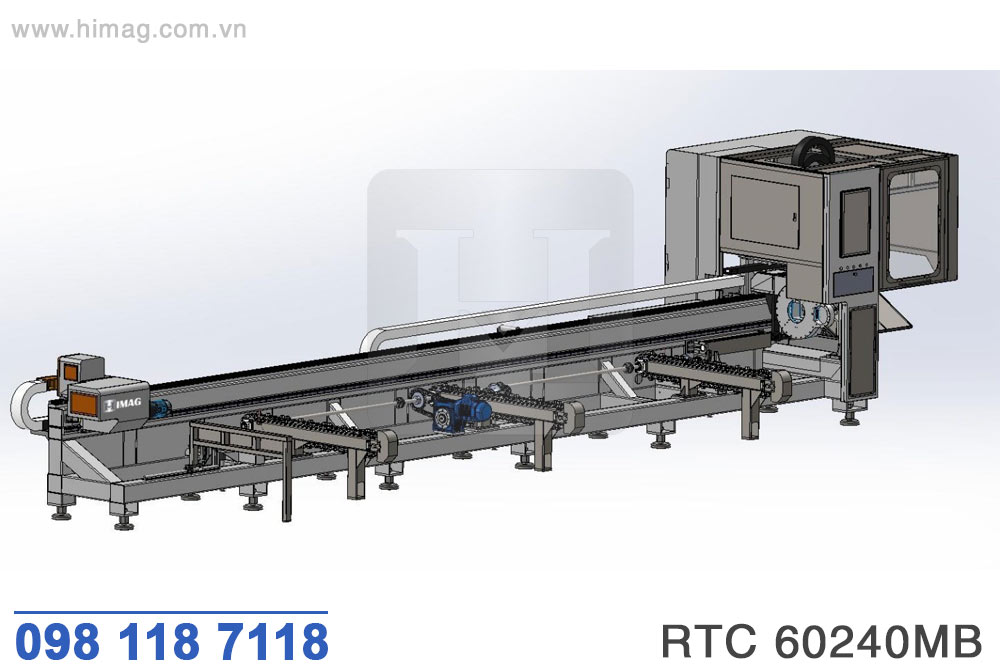 Máy cắt laser ống 6000W nghiêng đầu | Himag