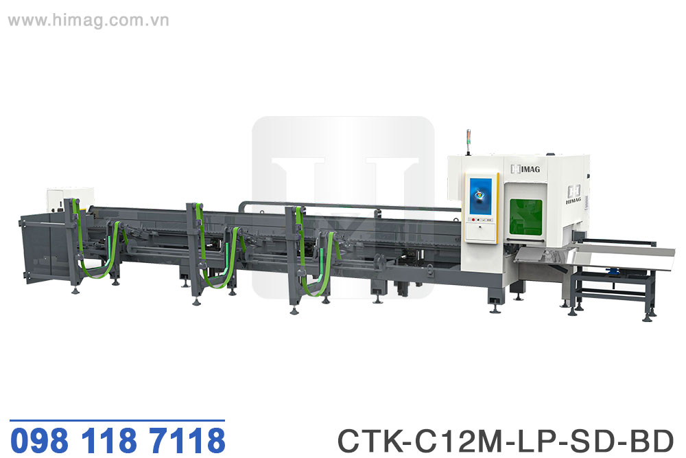Máy cắt ống laser 6000W nghiêng đầu đưa phôi tự động