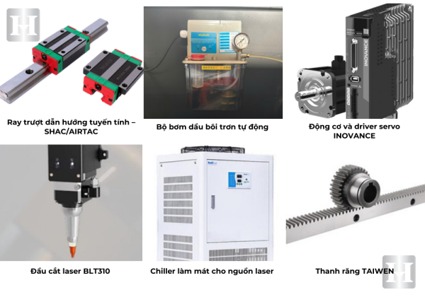 Chi tiết máy cắt laser ống 1500w đưa phôi tự động – HS 6012 1500AL