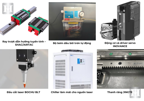 Chi tiết máy cắt laser ống 3000w đưa phôi tự động - HS 6024 3000SL