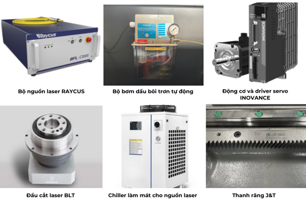 Chi tiết máy cắt ống laser fiber 1500W – TR 6012 3000SL
