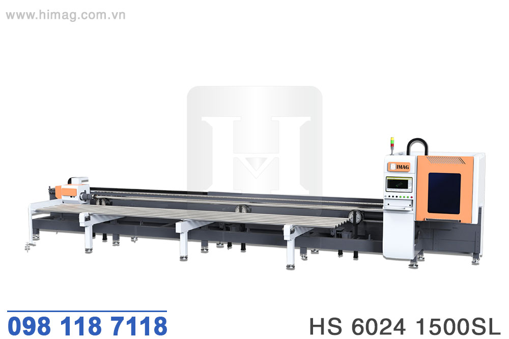 Máy cắt ống laser 1500W D240 đưa phôi bán tự động - HS 6024 1500SL