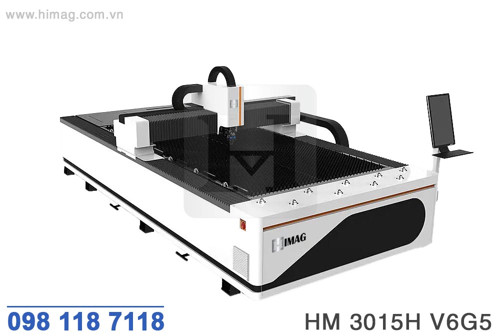 Máy cắt laser tấm 6000W nhôm khổ 3000x1500mm - HM 3015H V6G5