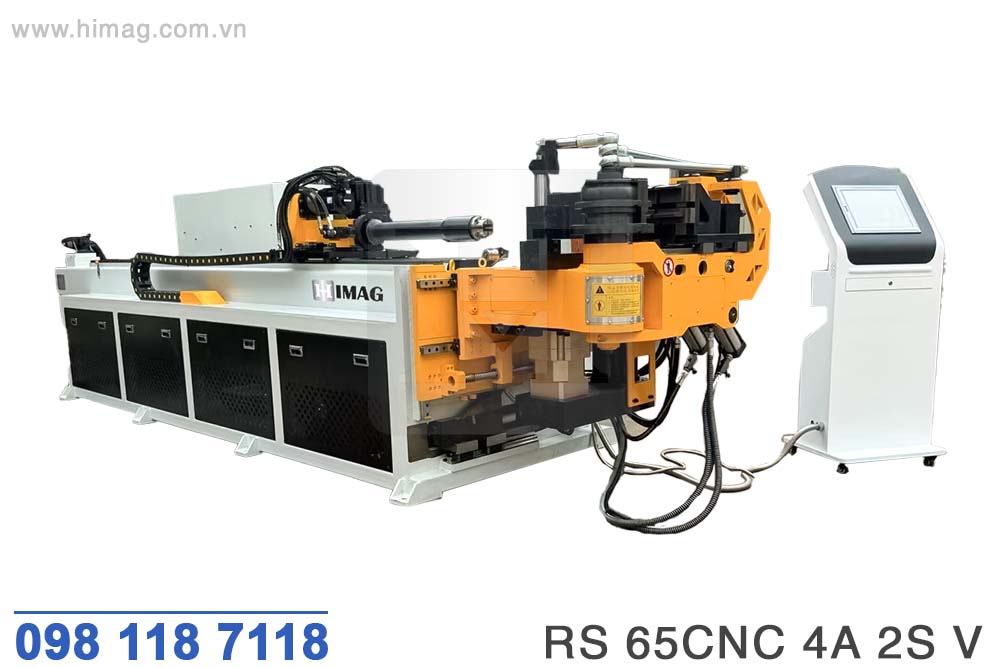 Máy uốn ống 4 trục 2 tầng làm việc trục đẩy V