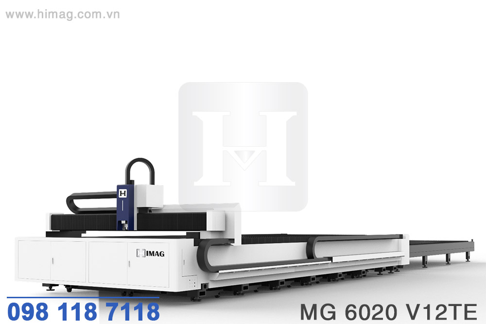 MÁY CẮT TẤM LASER 12000W BÀN 6000x2000MM CHUYỂN ĐỔI - MG 6020 V12TE