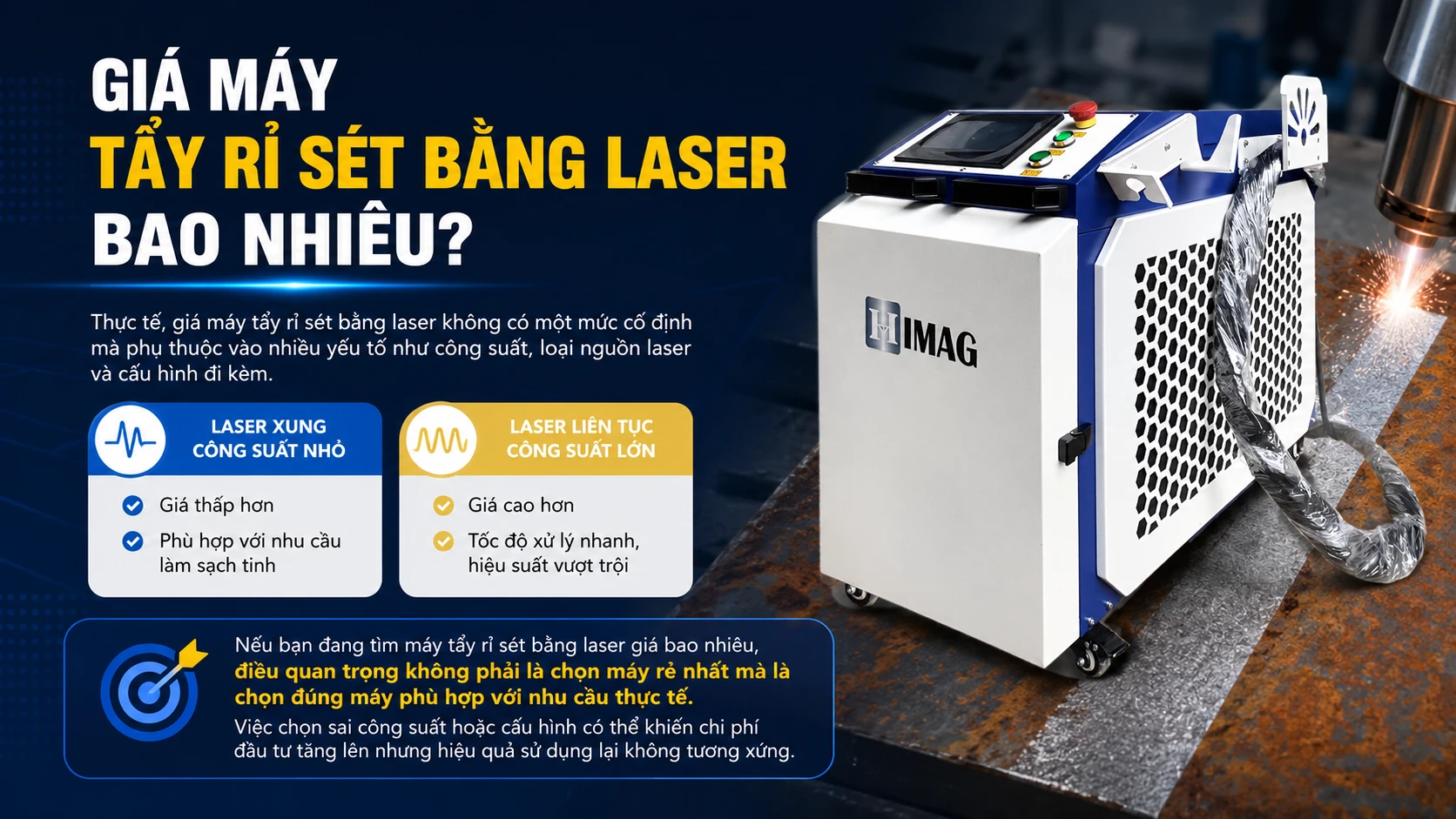 Giá máy tẩy rỉ sét bằng laser bao nhiêu