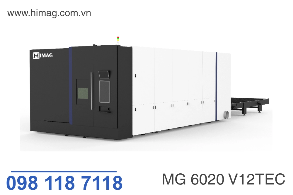 Máy cắt laser tấm 12000W khổ 2000x6000mm chuyển đổi MG 6020 V12TEC