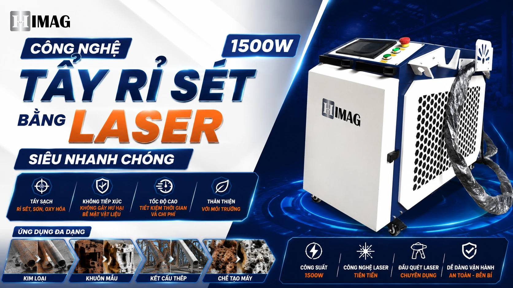 máy tẩy rỉ sét bằng laser là gì