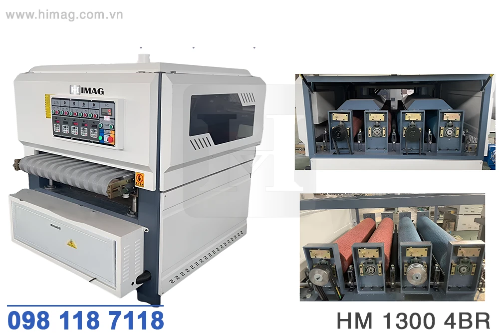 Máy Chà Nhám Kim Loại 4 Trục Chà Sọc