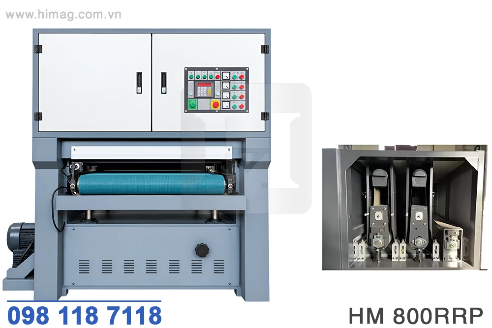 Máy Chà Nhám Kim Loại Thùng 3 Trục Khổ 800mm