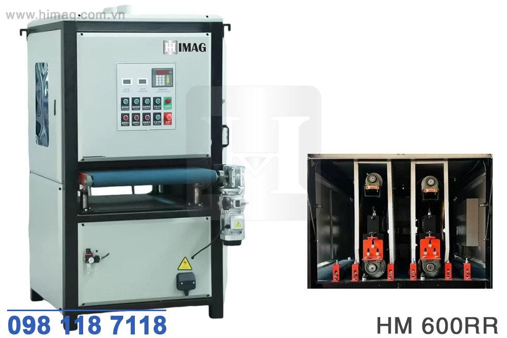 Máy chà nhám kim loại 2 trục khổ 600mm - HM 600RR