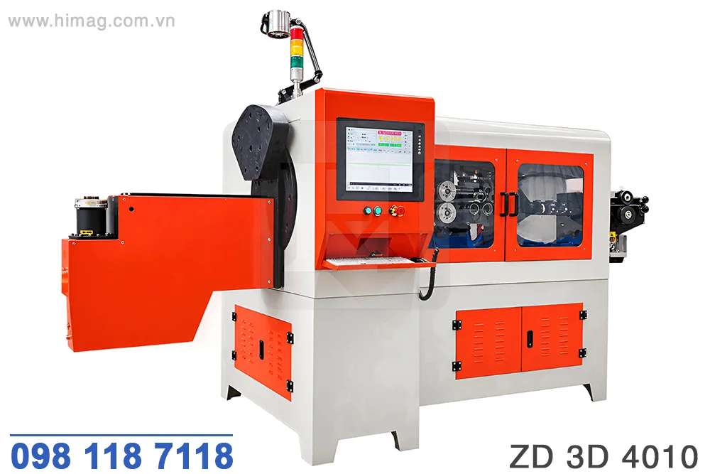 Máy uốn dây 3D 4 trục đường kính 4-10mm - ZD 3D 4010
